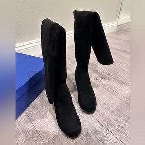 Stuart Weitzman Langdon black suede over-the-knee